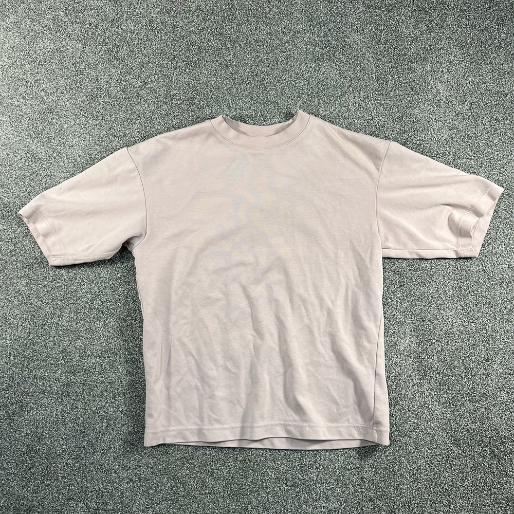 Uniqlo U Oversized T-Shirt Womens XS Dusty Pink Heavyweight Crewneck Tee